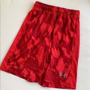Red Under Armour Basketball Shorts